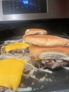Oklahoma Onion Burger Bun Steaming